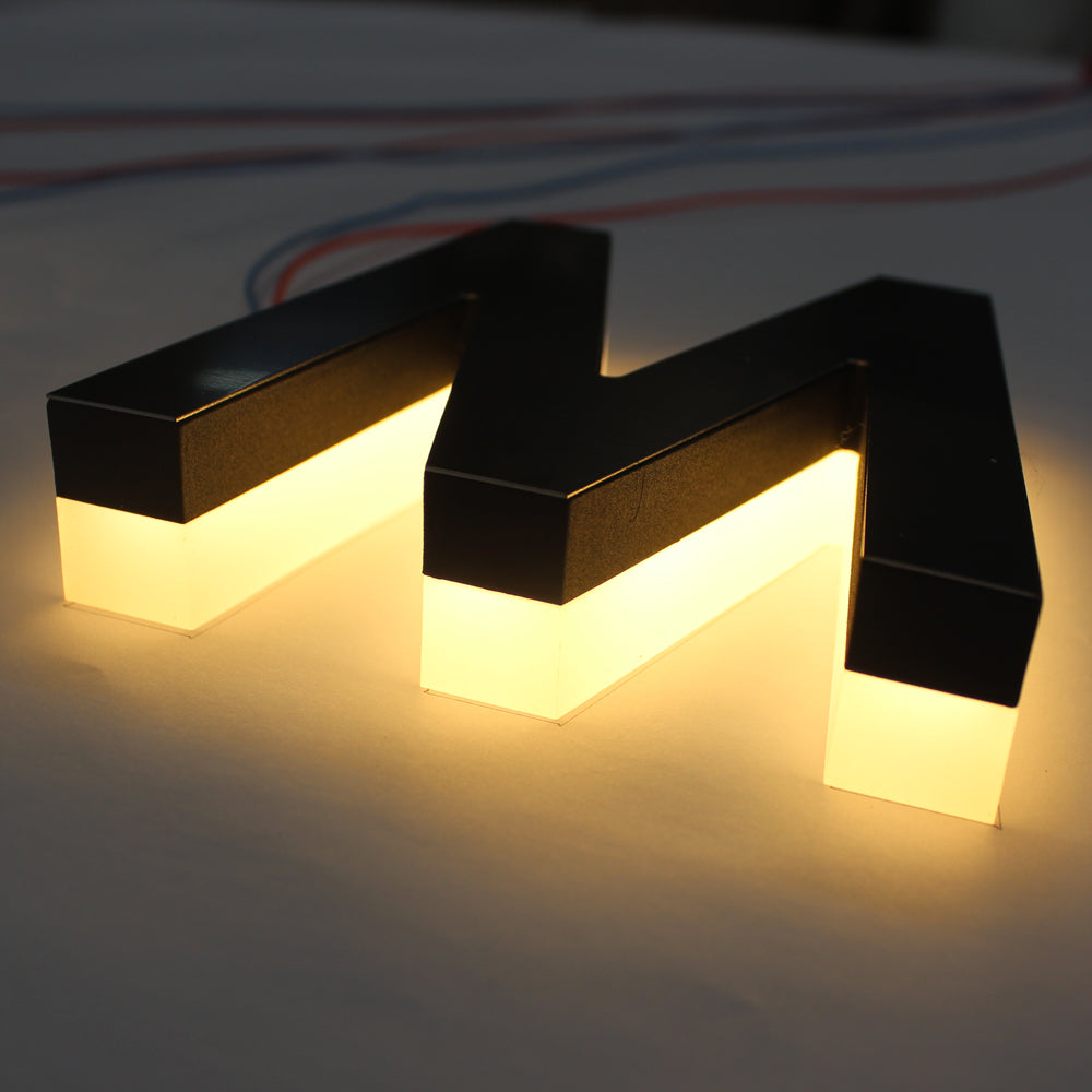 Backlit Letters 3D Metal Channel Letters Bright Store Logo Sign