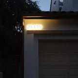 Illuminated House Numbers Steel Led Lit up Modern Address Numbers