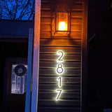 Lighted House Number Big Metal Address Numbers Back Lighting