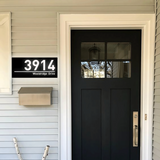 Illuminated Matt Stainless Steel Door Number with LED lighting Plaque.