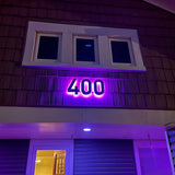 Illuminated House Number 3D Metal Address Numbers Back Lighting