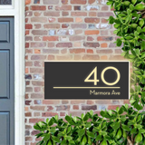 Illuminated Matt Stainless Steel Door Number with LED lighting Plaque.
