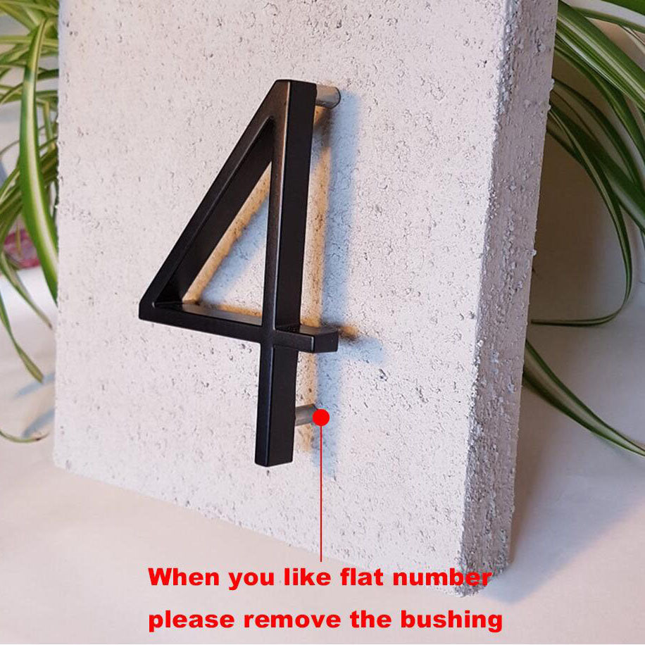Metal House Numbers 3D Raised Address Numbers 5 Inches Black