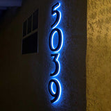 Big House Number Metal Backlit Modern Led Address Numbers