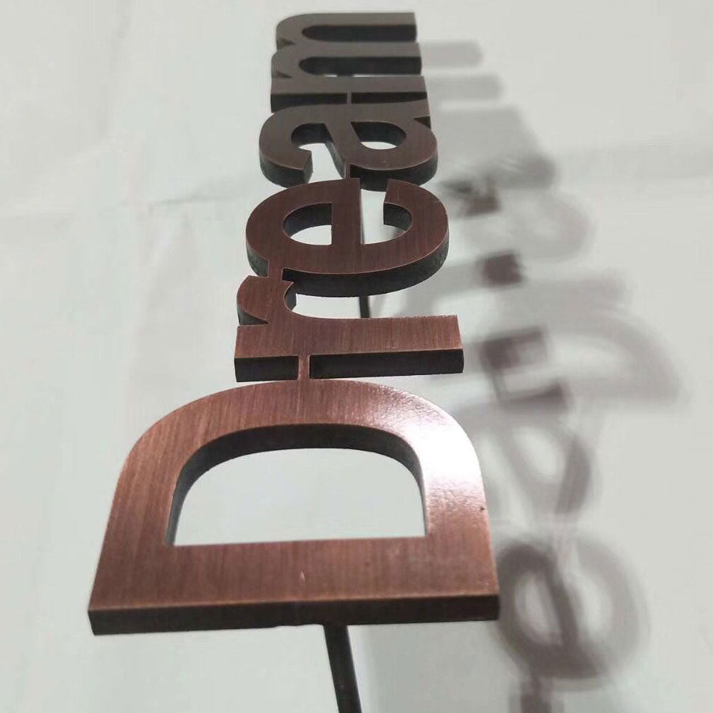 Plate Stainless Steel Logo Signage Brand Name Store Offiece Decoration