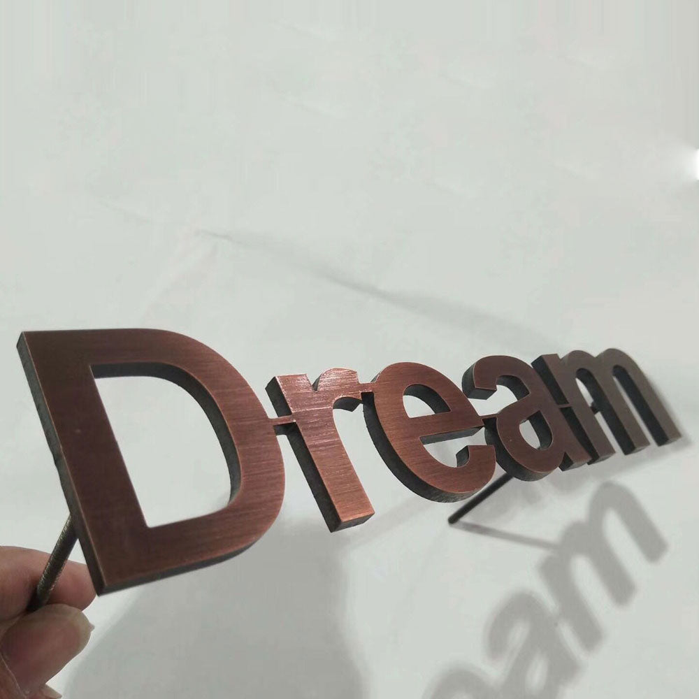 Plate Stainless Steel Logo Signage Brand Name Store Offiece Decoration