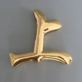 Golden metal channel letter 3D stainless steel letters office wall sign
