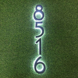 Lighted House Number Big Metal Address Numbers Back Lighting