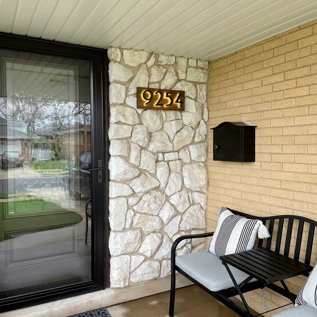 Lighting House Numbers Steel Led Bright Address Numbers Cozyle