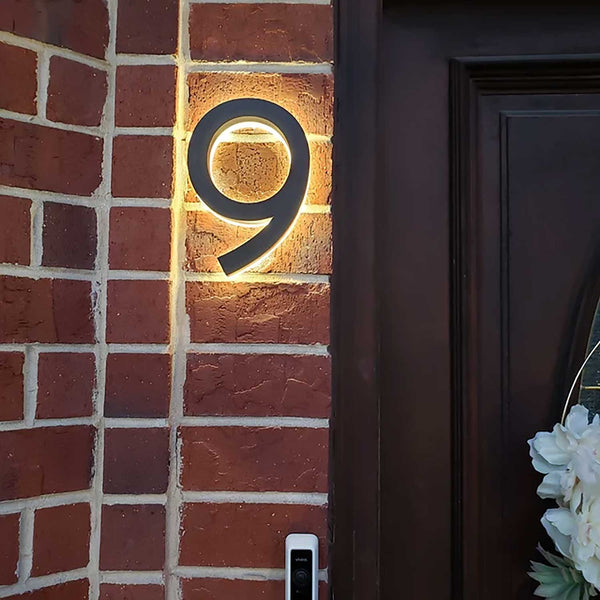 Backlit Number Lighting House Number Metal Address Numbers – Cozyle