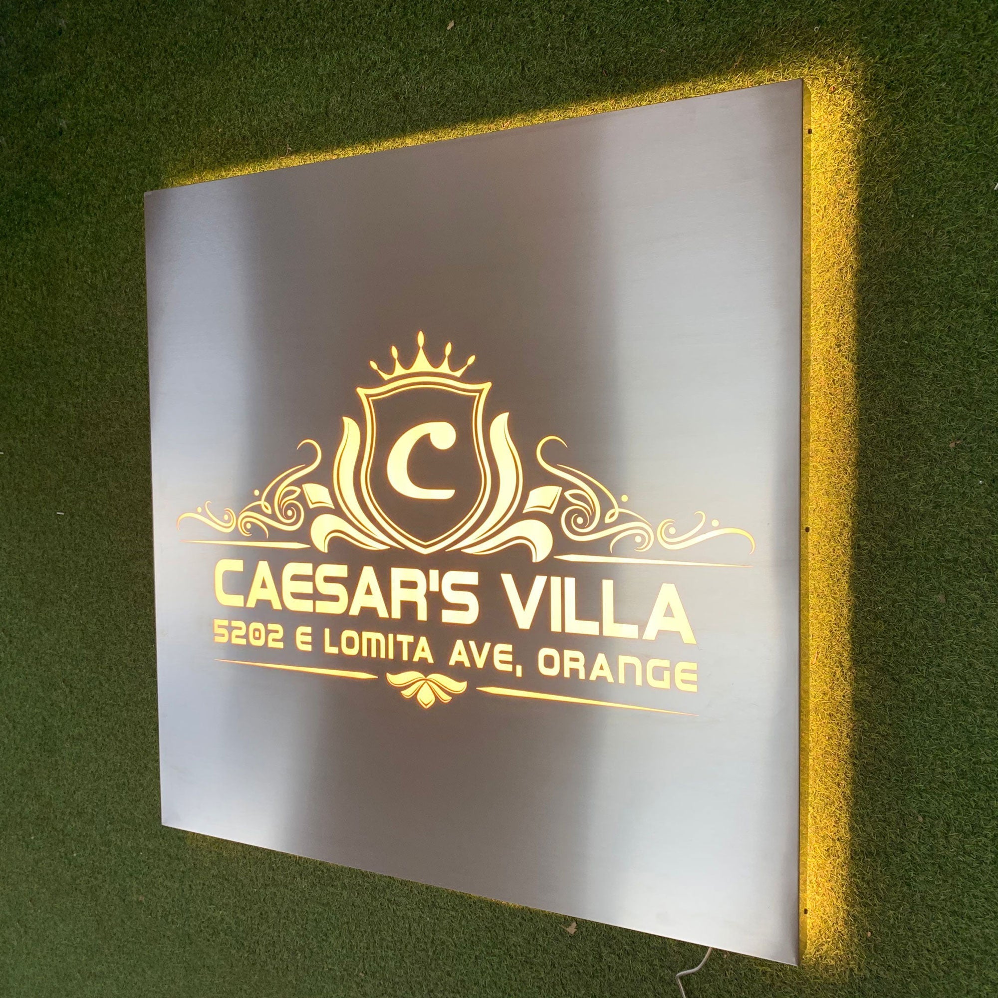 Metal Backlit Light Box Bright Business Logo Signage Lobby Office Sign ...