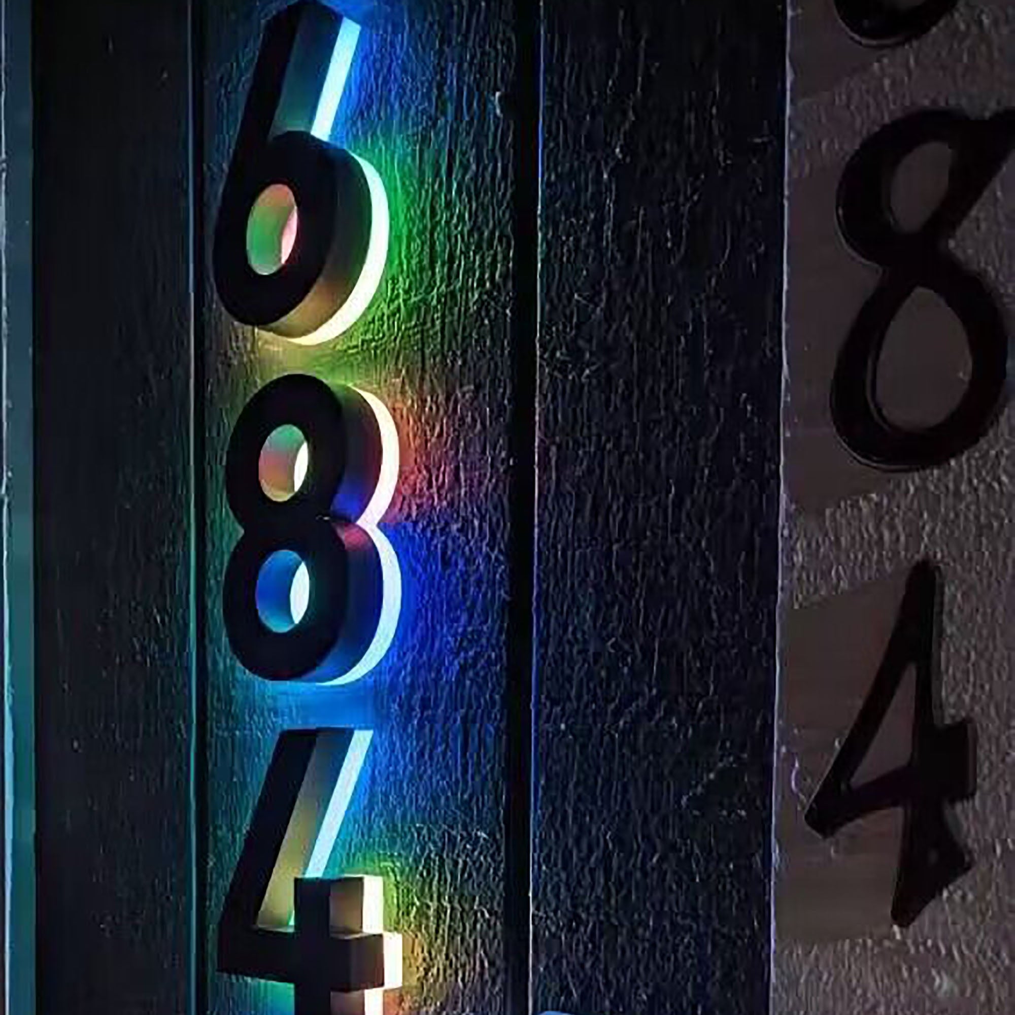 LED Custom Illluminate Signs Stainless Steel House Numbers Floating Ad ...