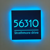 Illuminated House Number Address Plaque Light Box Waterproof Exterior