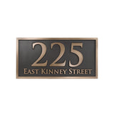 Retro Metal Address Plaque Signage Hotel Villa House Bronze House Number