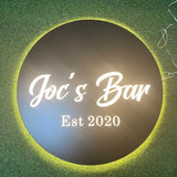 Stainless Steel Hollow Out Light Box Signage Home Bar She Shed Man Cave