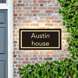 Illuminated Modern House Sign Metal Address Name lighted Sign