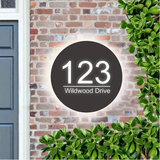 Illuminated Address numbers Plaque Glow in the dark