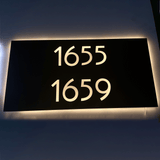 Illuminated Modern House Numbers Plaque for Hotel Office Lounge