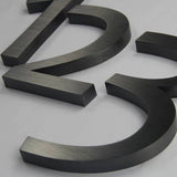 Fabricated Letters Channel 3D House Numbers Laser out Metal External Elegant Sign