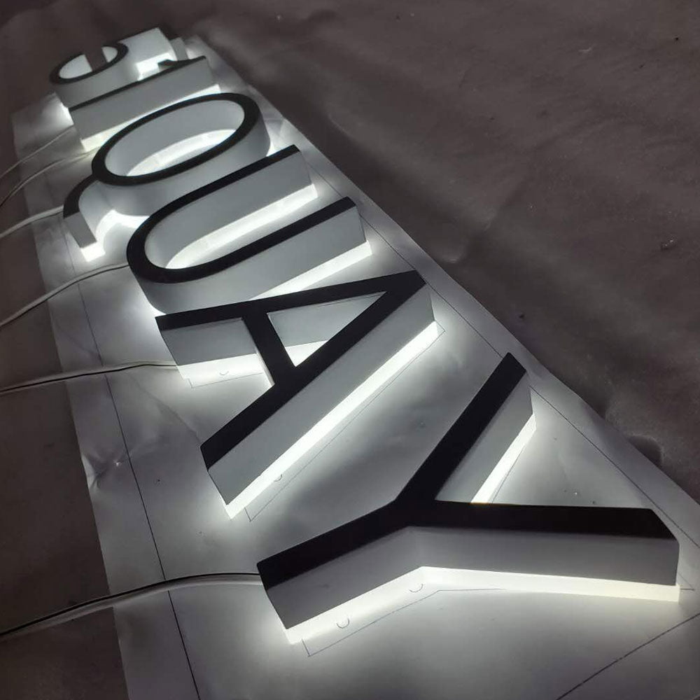 Advertizing Lettering illuminated stainless steel letters Channel letters signs for Advertis ...