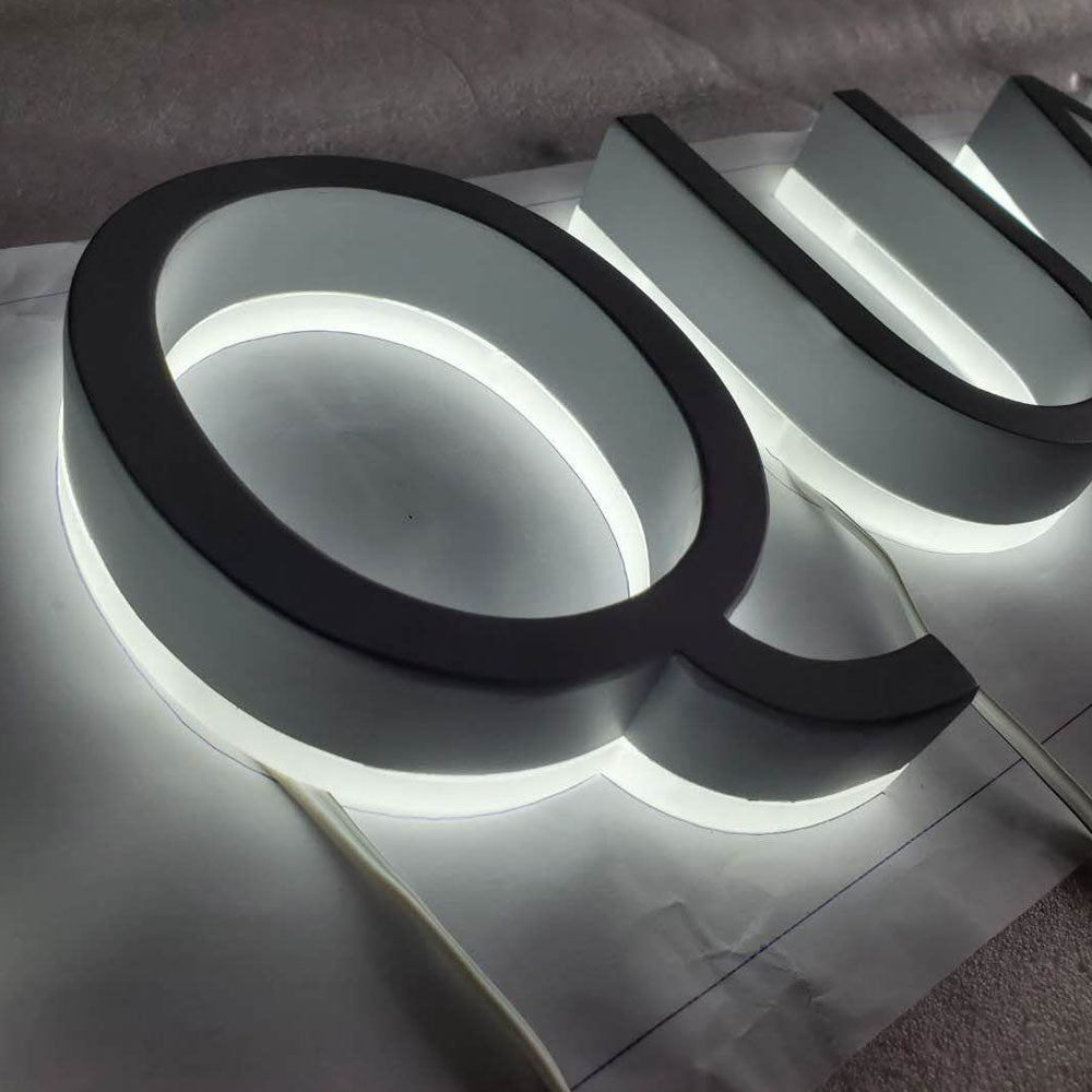 Script Channel Letters illuminated stainless steel letters Channel letters signs for Advertis ...
