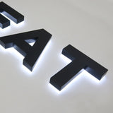 Glow signs backlit channel letter metal 3D illuminated signs for advertising customized