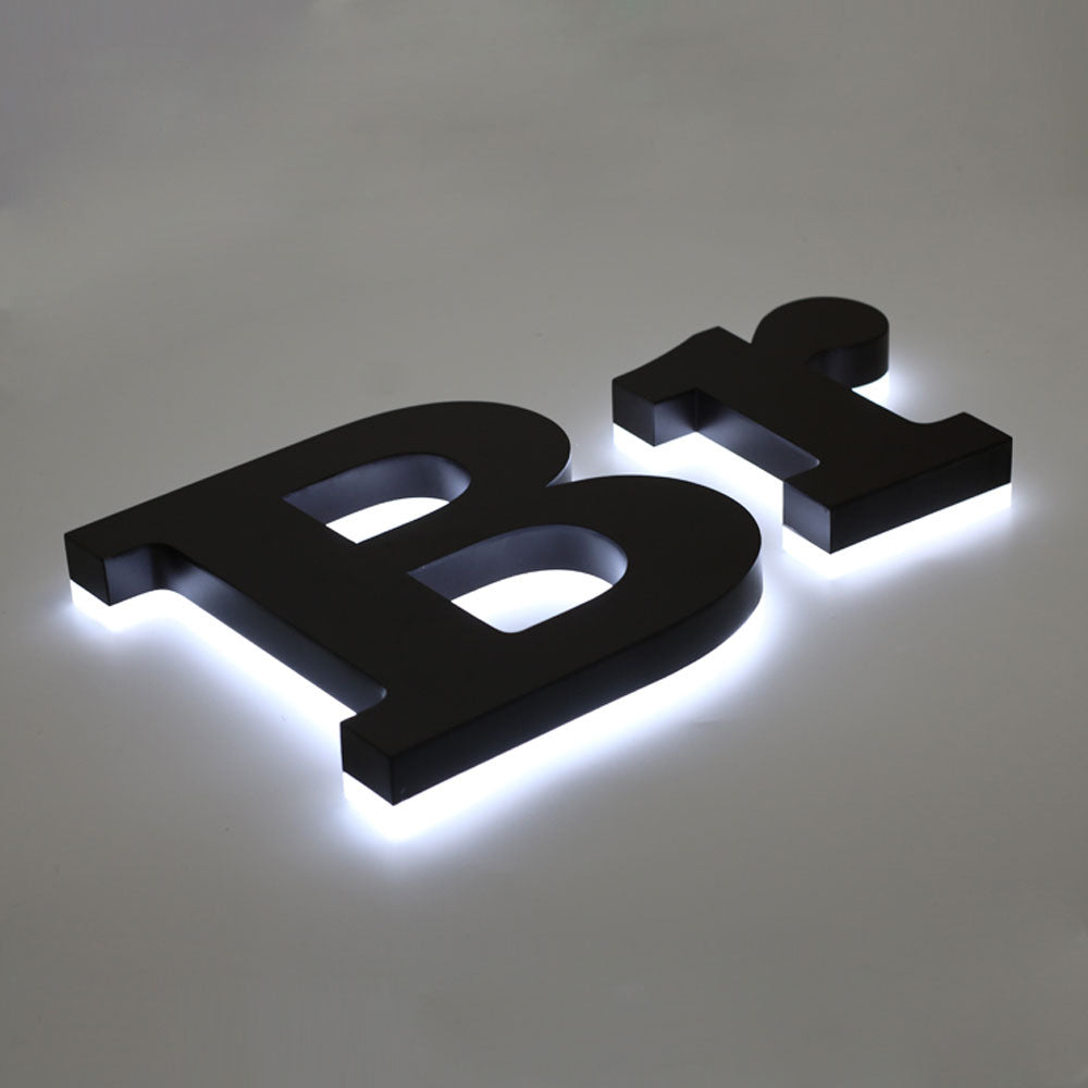 Reverse Led Signage İlluminated 3D Letter Signage Reverse Light Channle Letters Lobby Sign ...