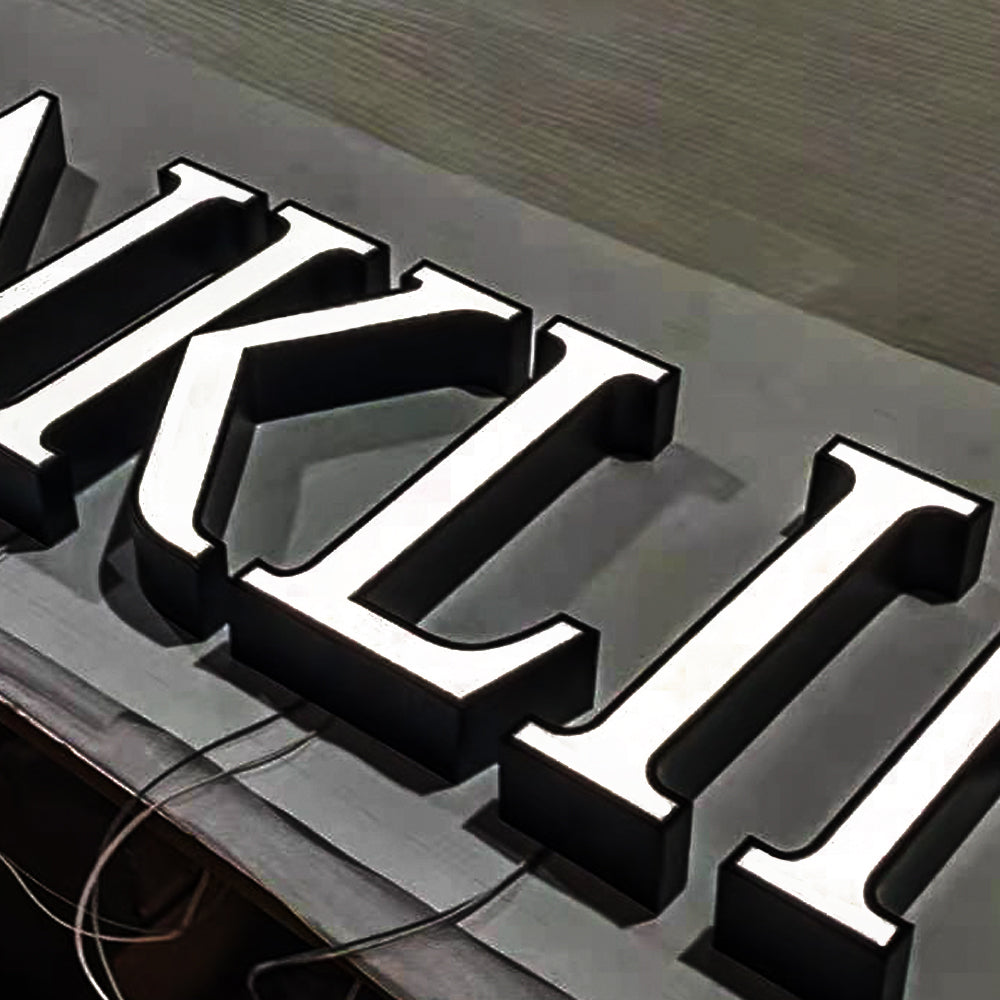 Advertising Lettering Rows Custom Channel Acrylic Letters Business Advertising Logo Sign for Buil ...