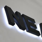 Glow signs backlit channel letter metal 3D illuminated signs for advertising customized