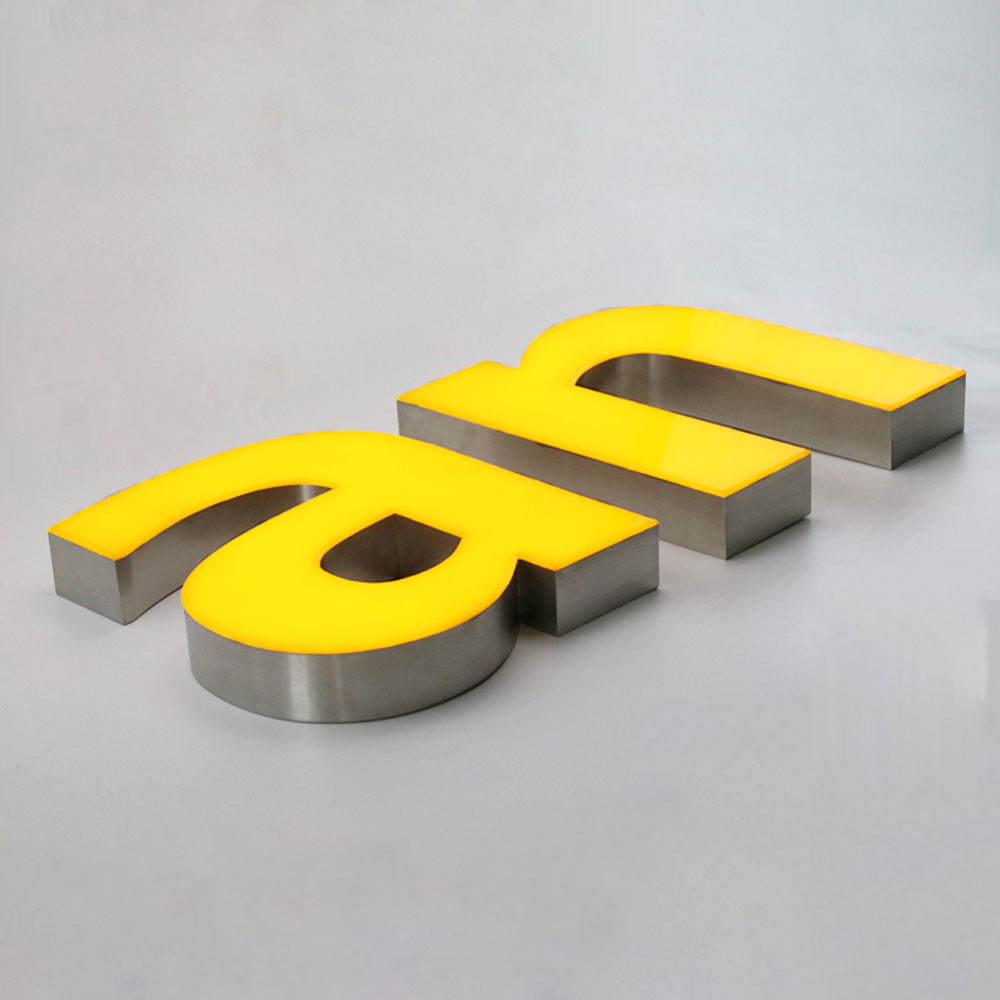 Factory Out Let Letter Design Trimless Channel Letter 3D Letter Front Lit Signage Mall Outlet Busine ...
