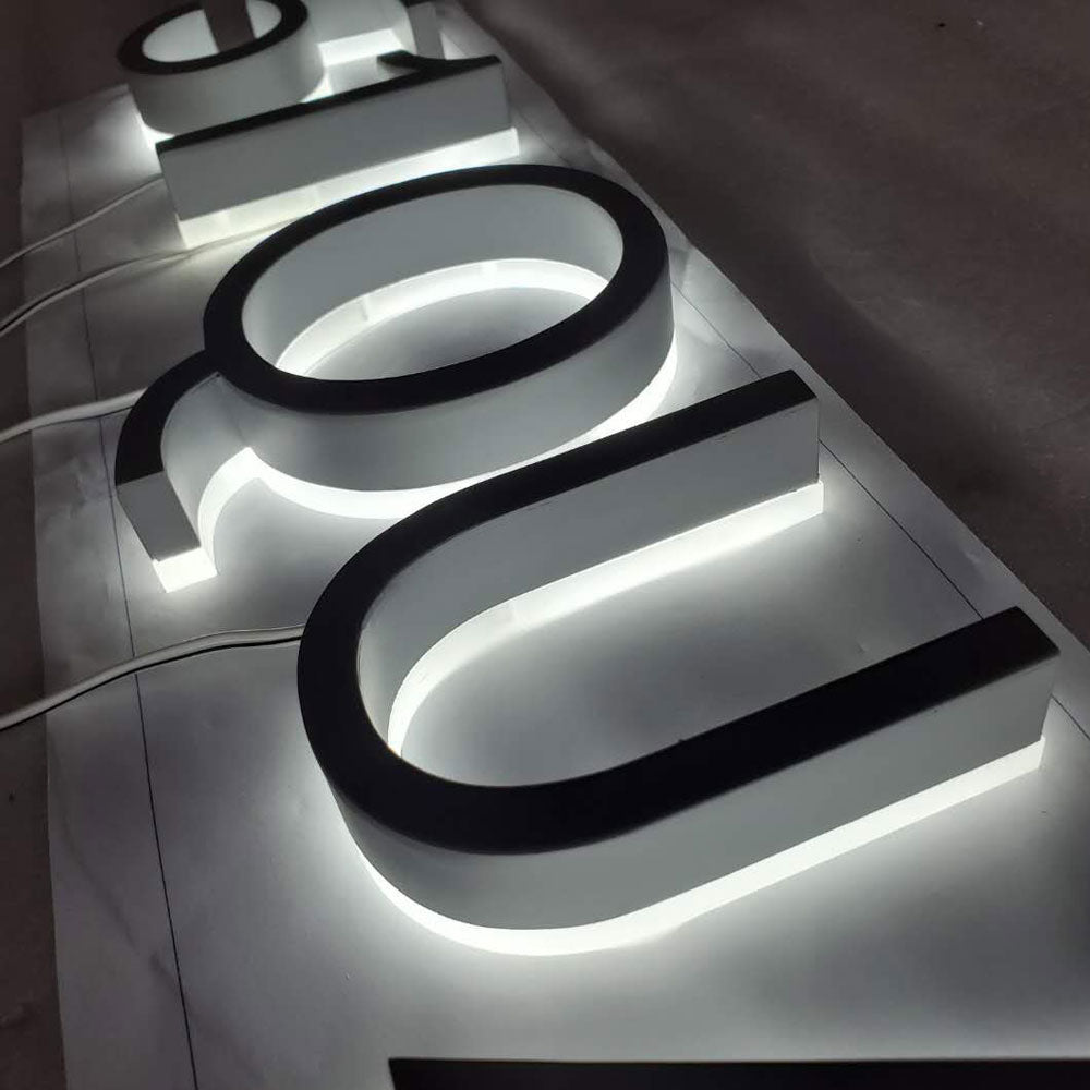 Script Channel Letters illuminated stainless steel letters Channel letters signs for Advertis ...
