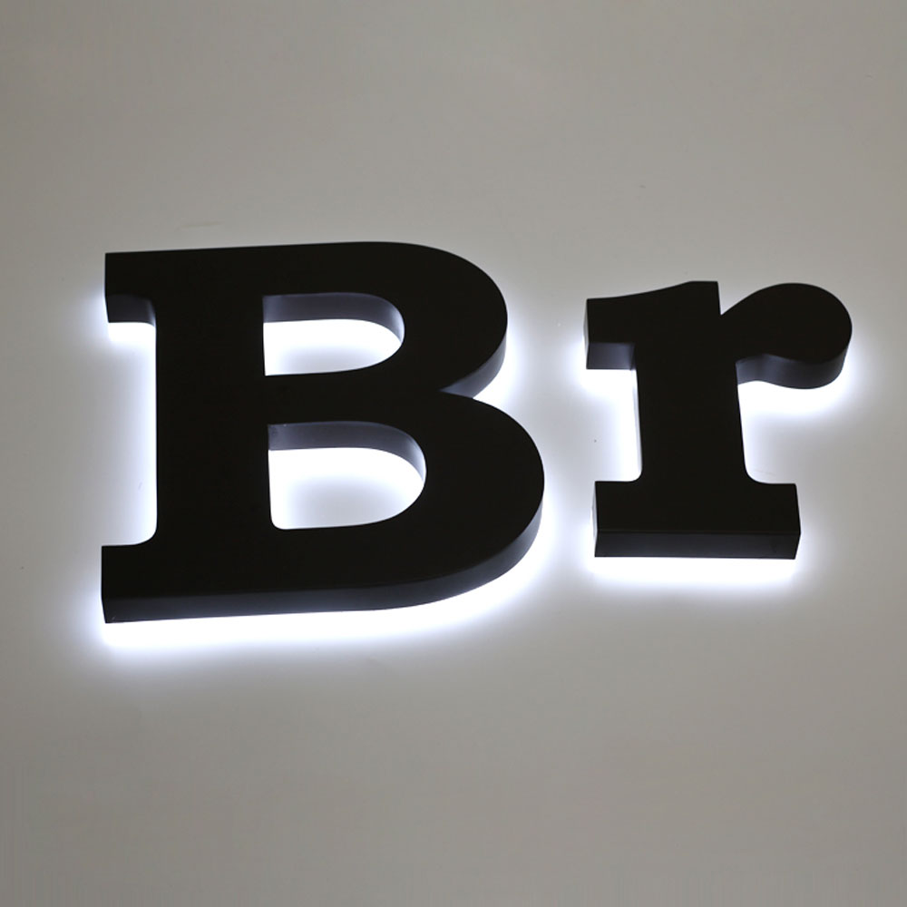 Reverse Led Signage İlluminated 3D Letter Signage Reverse Light Channle Letters Lobby Sign ...