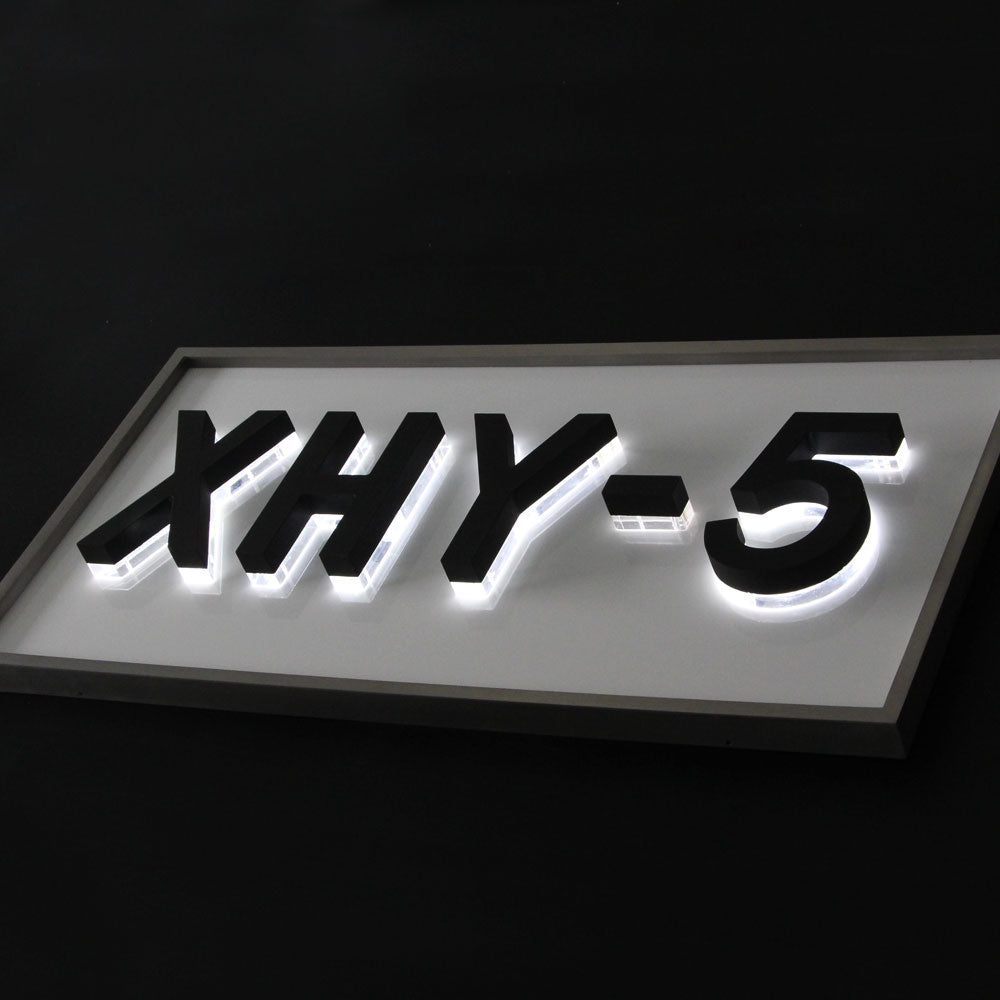 Custom LED Backlit Letters 3D Logo Personalized Yard Signage Landscaping