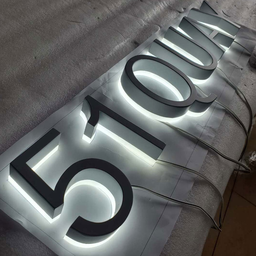 illuminated stainless steel letters Channel letters signs for Advertising customized