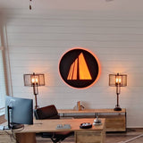 Custom Backlit Business Sign Round Led Lights Logo Signage Indoor Wall  Light Box