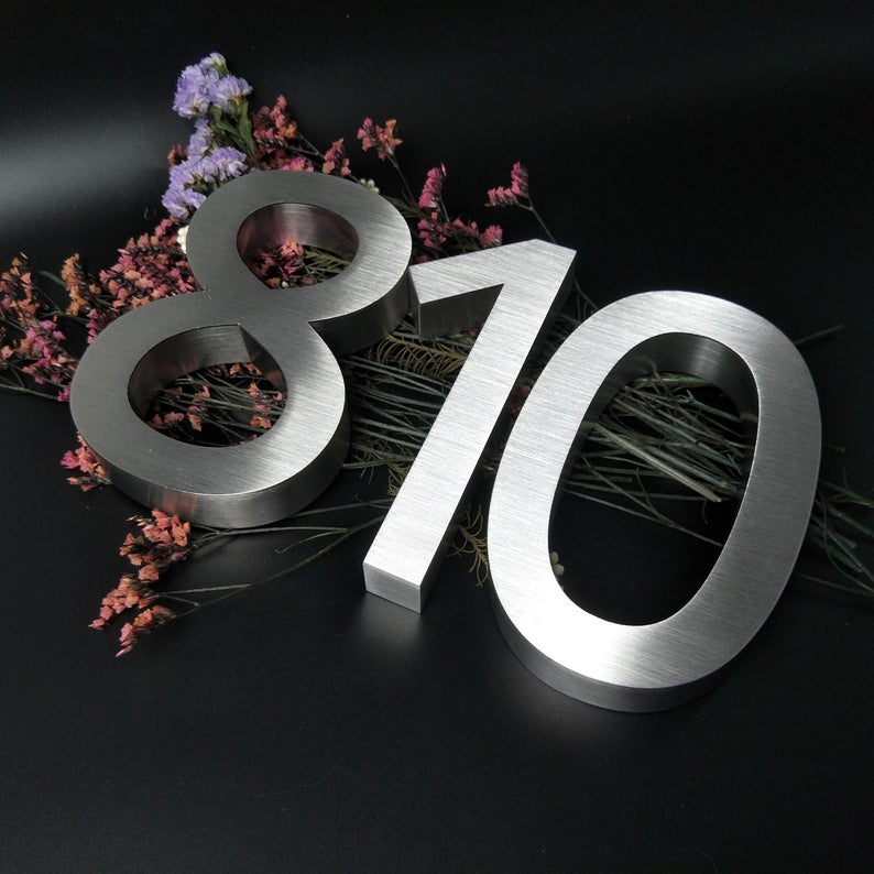 Building Number Design Custom 3D House Number Address Number Building Name Sign Large – Cozyle