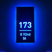 LED Backlit Door Number Modern Address Sign LED Lights Display Exterior Waterproof