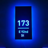 LED Backlit Door Number Modern Address Sign LED Lights Display Exterior Waterproof